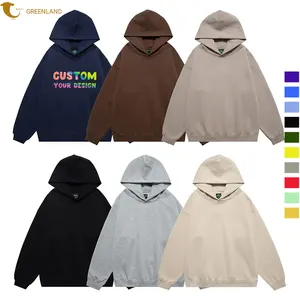 New colors custom logo plain solid 100% cotton heavyweight plus size men's hoodies best price hoodies