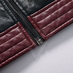 Chaqueta de cuero para hombre Slim Fit motocicleta Biker Stand Collar Casual primavera otoño abrigo italiano moda prendas de vestir exteriores estilo - Product Image 5