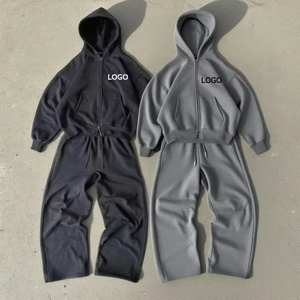 Logo personnalisé survêtement de luxe plaine vierge Baggy Jogger pantalons de survêtement et sweats à capuche ensemble tenues personnalisées survêtement pour hommes - Product Image 1