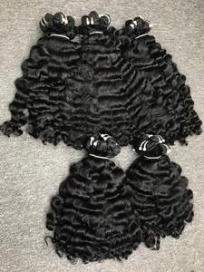 Envío Directo vietnamita birmano crudo virgen vietnamita sin procesar cutícula alineada birmano extensiones de cabello rizado - Product Image 2