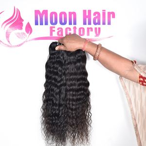 Luxury Indian Temple Human Hair Bundles <b>Curly</b> <b>Extensions</b> Cuticle Aligned Softness Chemical Free Double Drawn Flat Weft for sale - Product Image 2
