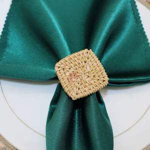 Servilletero Sencillo de Mimbre, Servilleteros de Paja para Decoración de Mesa, Boda de Navidad de Vietnam - Product Image 1