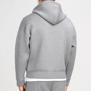 450 grammes Huppuri hommes décontracté gris à capuche veste zippée pull sweat ensemble coupe ample confortable Streetwear à capuche pour hommes - Product Image 5