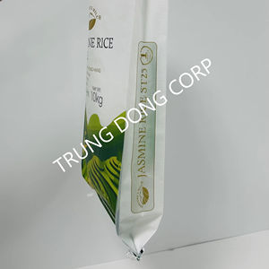 Sacos de arroz tejidos de PP laminados personalizados hechos en Vietnam de 5kg a 10kg certificados de grado alimenticio con tela y bolsas de plástico con asa - Product Image 1