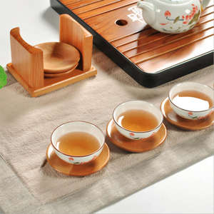 107. Juego de posavasos de madera con acabado rústico, diseñado para una durabilidad prolongada, perfecto para la decoración del hogar contemporáneo. - Product Image 4