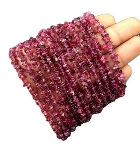 Gema de turmalina Rosa Natural, 16 pulgadas de largo, 1 hilo, Chips lisos sin cortar, fabricación de cuentas, joyería hecha a mano - Product Image 1