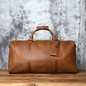 Sac de voyage en cuir véritable avec fermeture à glissière pour les voyages et l'usage quotidien - Product Image 2
