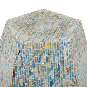 โต๊ะเน้นลายแม่มุกหลากสี16 "x 16" x 19 "สำหรับห้องนั่งเล่นบ้านขายส่ง - Product Image 4