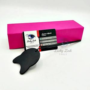 Custom Black Matte Cat Shape Eyelash Extension <b>Mirror</b> Private Label Stainless Steel Lash Tools <b>Boxes</b> Storage Checking Eyelashes - Product Image 6