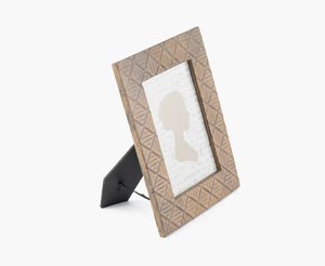 Ornate Brass Detail Handmade Four by Six Wood Photo <b>Frame</b> Creative Two Toned Design for Enhanced Visual Appeal - Product Image 4