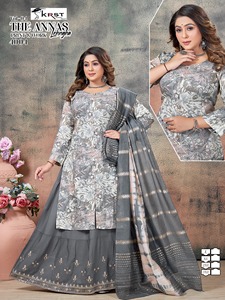 Nuevo último rayón puro 14Kg Foil Printed Top & Long Lehenga con trabajo elegante y trabajo elegante de seda de algodón Patton Dupatta por exportación - Product Image 5