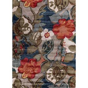 Hacienda Blue Handmade Wool & Viscose Rug Floral Design for Home Hallway Rectangular PP <b>Model</b>-Taq-113(Md) - Product Image 1