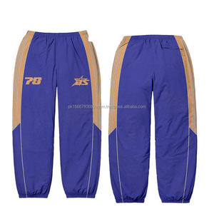 2025 nueva venta al por mayor de talla grande cortavientos chándal estampado de nailon de dos piezas Jogger Jogging hombres pantalones de chándal y conjunto de chaqueta - Product Image 6