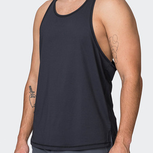 Camiseta sin mangas con logotipo personalizado Hipster de 270gsm, camiseta sin mangas recortada en blanco de 100% algodón para hombre - Product Image 5