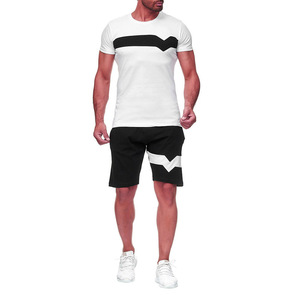 Ensemble de survêtement imprimé 2 pièces pour homme, haut et short de jogging, en coton respirant, décontracté, haute qualité, collection été 2025 - Product Image 5