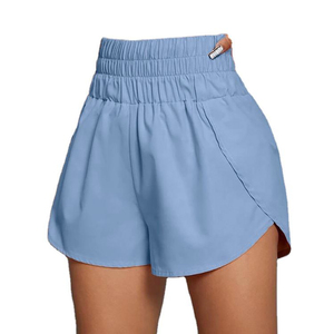 Short élastique taille haute femmes poche mince Gym Yoga Shorts de sport décontracté grande taille Shorts d'été - Product Image 1