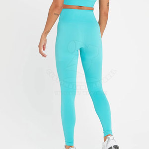 Leggings Personalizables de Cintura Alta con Cordón Ajustable para Mujer, Tallas Grandes, Logotipo Personalizado, Material Spandex/Poliéster, Secado Rápido, Transpirables, Color Sólido - Product Image 2