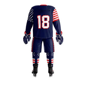 Dernier design, haute qualité, nouvelle arrivée, uniforme de hockey sur glace imprimé, respirant, durable, personnalisable, polyester - Product Image 3