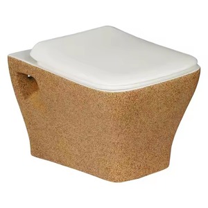 Armoire à eau une pièce en céramique décorative de couleur dorée Toilettes sanitaires de luxe au sol - Product Image 3