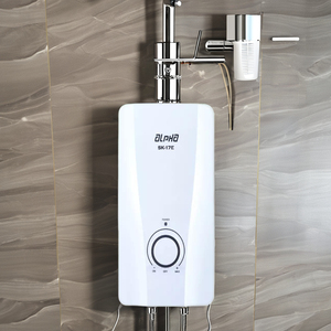 Calentador de agua instantáneo de fuente eléctrica de diseño compacto blanco de 3,5 kW para uso doméstico con carcasa de plástico de ducha caliente ilimitada - Product Image 1
