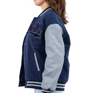 2025 vente en gros femmes université veste surdimensionné mode Baseball Letterman veste Logo personnalisé collège Style décontracté Streetwears - Product Image 3