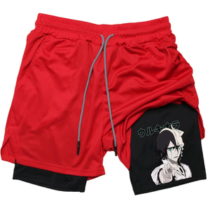 <b>Men's</b> 2-in-1 Double Outdoor Sportswear Summer Gym Beach & Running <b>Shorts</b> Quick Dry & Breathable <b>Knee</b> <b>Length</b> Anime Inspiration - Product Image 2