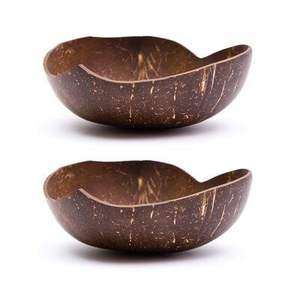 Plato de Servir Sostenible, Tazón de Cáscara de Coco Natural, Saludable, Económico, al por Mayor, Tazón de Madera de Alta Calidad para Cocina y Restaurante - Product Image 1