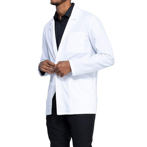 Manteau de médecin de créateur unisexe, vêtements de travail uniformes de vente en gros, tissu en toile à prix raisonnable, modèle OEM imprimé sur mesure - Product Image 2
