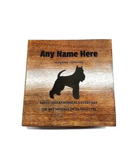 Wood <b>Pet</b> <b>Urn</b> For <b>Ashes</b> Dog Cat Box Personalized Cremation Casket Engraved Bespoke Small Medium Large - Product Image 3