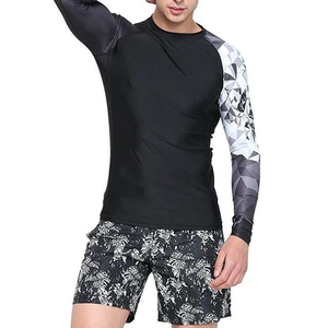 Custom Long Sleeve Rash Guard for <b>Men</b> Blank <b>Swim</b> Top Surf <b>Shirt</b> with Private Label and Personalized Logo - Product Image 2