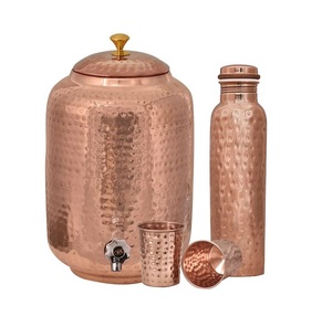Dispensador de agua de diseño impreso de 5 litros de cobre Matka Pot Nuevo diseño Contenedor de agua de cobre Pot - Product Image 2