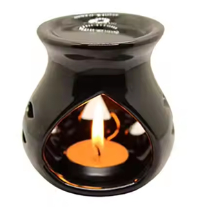 ABK IMPEX Indian Supplier's Premium Quality Eco-Friendly Hand-made Solid Color Ceramic <b>Oil</b> <b>Burner</b> for Home Decor Incense - Product Image 1