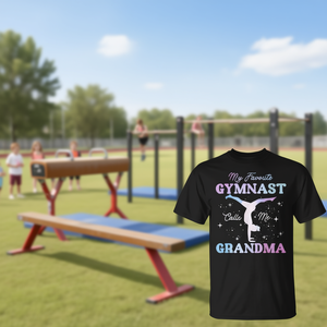เสื้อยืดยิมนาสติกคุณยาย ชื่อเล่นน่ารักของนักยิมนาสติกคนโปรดของฉัน ของขวัญส่งเสริมการขายสำหรับผู้ชื่นชอบกีฬา - Product Image 3