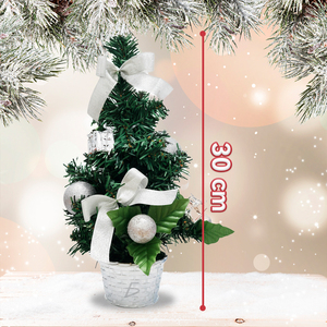 Mini Albero di Natale da 30cm con Vaso, Fiocchi e Sfere Decorative - Decorazioni Natalizie - Product Image 5