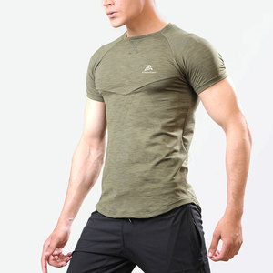 2023 vente en gros personnalisé course vêtements de sport t-shirts Compression hommes Fitness vêtements O cou t-shirts - Product Image 6