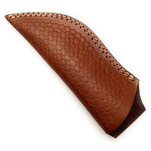 Funda ligera impermeable de cuero de grano completo de alta calidad con correa de hebilla segura para cuchillo de caza OEM/ODM personalizable - Product Image 3