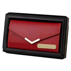 Custom Multi-Function Minimalist Leather <b>Wallet</b> Short Zipper Closure RFID Feature Polyester Lining Personalized Slim Card Holder - Product Image 1