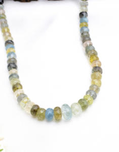 ลูกปัดพลอยหลายชนิดเจียระไนธรรมชาติสำหรับทำเครื่องประดับชั้นดี สร้อยคอพลอย - Product Image 2