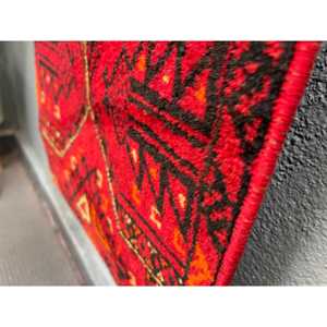 1.2x5.2 ft Vintage Turkish Rug, <b>Runner</b> Rug, <b>Red</b> Solid Rug - Product Image 3