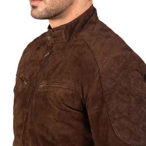 Veste en cuir vintage décontractée pour hommes authentiques avec revers manteaux chauds pour un usage quotidien - Product Image 4