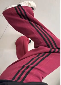 Vente chaude rayé pantalons de sport femmes printemps automne jambe large jambe droite pantalon décontracté pantalons de survêtement amples - Product Image 6