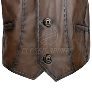 Chaleco de Cuero para Hombre, Estilo Duradero, Elegante, Sin Mangas, Clásico, Informal - Product Image 5