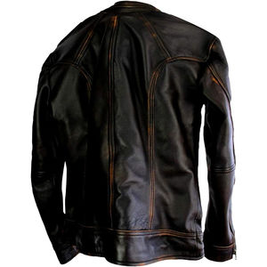 Men's Cowhide Leather <b>Jackets</b> Customized High Quality Canvas Front Logo <b>Waterproof</b> Fabric <b>Light</b> Winter Colors OEM - Product Image 2
