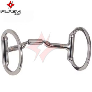 Anillo suelto Mikmar de alta calidad Eggbutt Snaffle Bit Breeches Premium Acero inoxidable Cuero Western Dutch Gag Alemán Plata - Product Image 3
