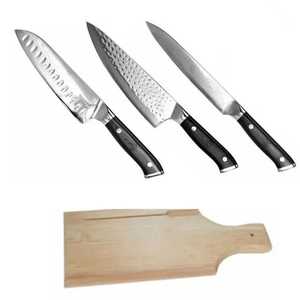 Venta Directa de Fábrica: Cuchillo Santoku de Acero Inoxidable de 8 Pulgadas con Mango de Madera Ecológico para Cocina, Repostería y Panadería - Product Image 2