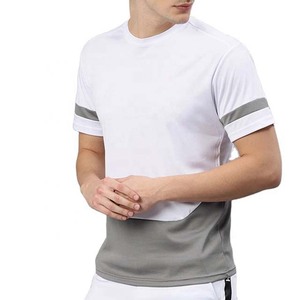 2024 vente en gros meilleure vente bloc de couleurs personnalisé hommes coupe ajustée coton biologique uni t-shirts de gymnastique avec conception de logo OEM - Product Image 1