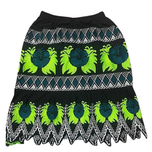 OEM jupes longues décontractées en coton de haute qualité pour femmes nouvelle robe de bal impression hawaïenne brodée polyester élastique non tissé - Product Image 2