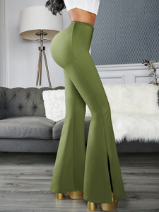 Nuovi pantaloni <span class=keywords><strong>neri</strong></span> a vita media, attillati, push-up, leggings di lusso, pantaloni elasticizzati, pantaloni a zampa, da indossare ogni giorno per sembrare più snelli IT - Product Image 5