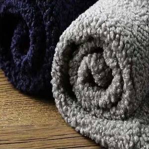 Winter <b>Men's</b> Solid Color <b>Sherpa</b> <b>Fleece</b> Zip Stand Collar Jacket with Embroidery Front Customized Logo Casual Breathable Adult - Product Image 5