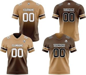 Maillot de football personnalisé 100% polyester pour jeunes respirant à séchage rapide évacuation de l'humidité vêtements de football américain courts imprimés - Product Image 4